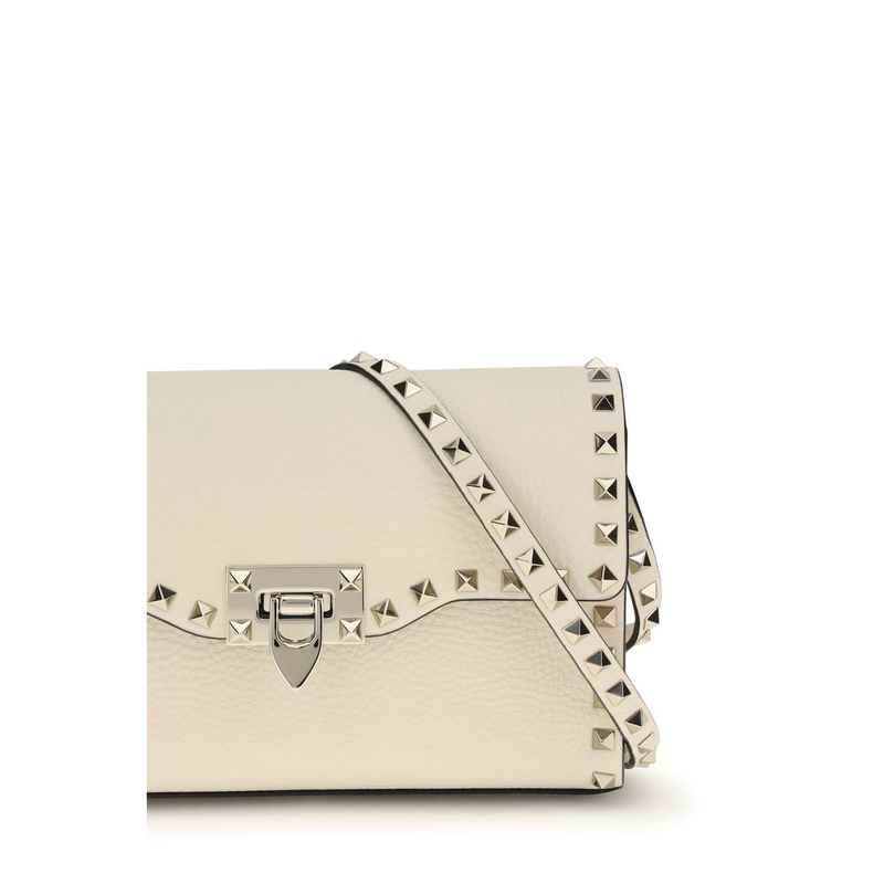 Beige calf leather bos taurus shoulder bag-null