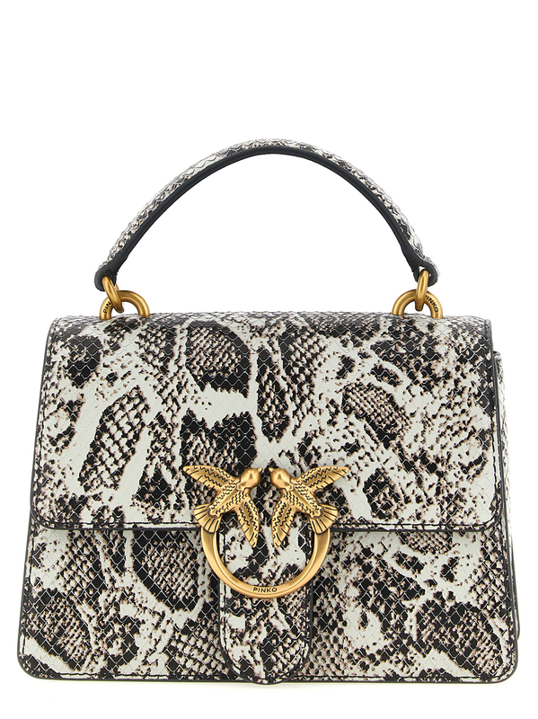 Gray calfskin handbag-null