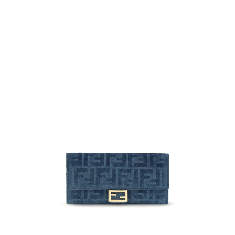 Blue cotton wallet-null