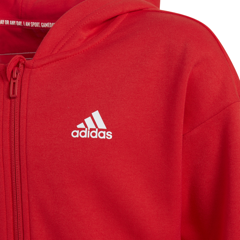 Adidas girls 3-stripes full-zip hoodie (gt6889) image number null