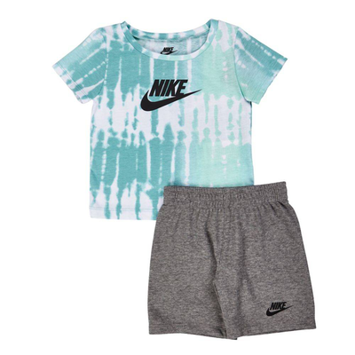 Nike infant tie dye tee-short set, Black / Multicolor, medium