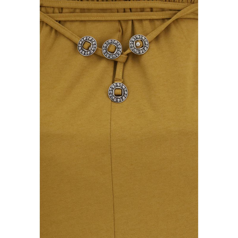 Brown cotton casual dress-null