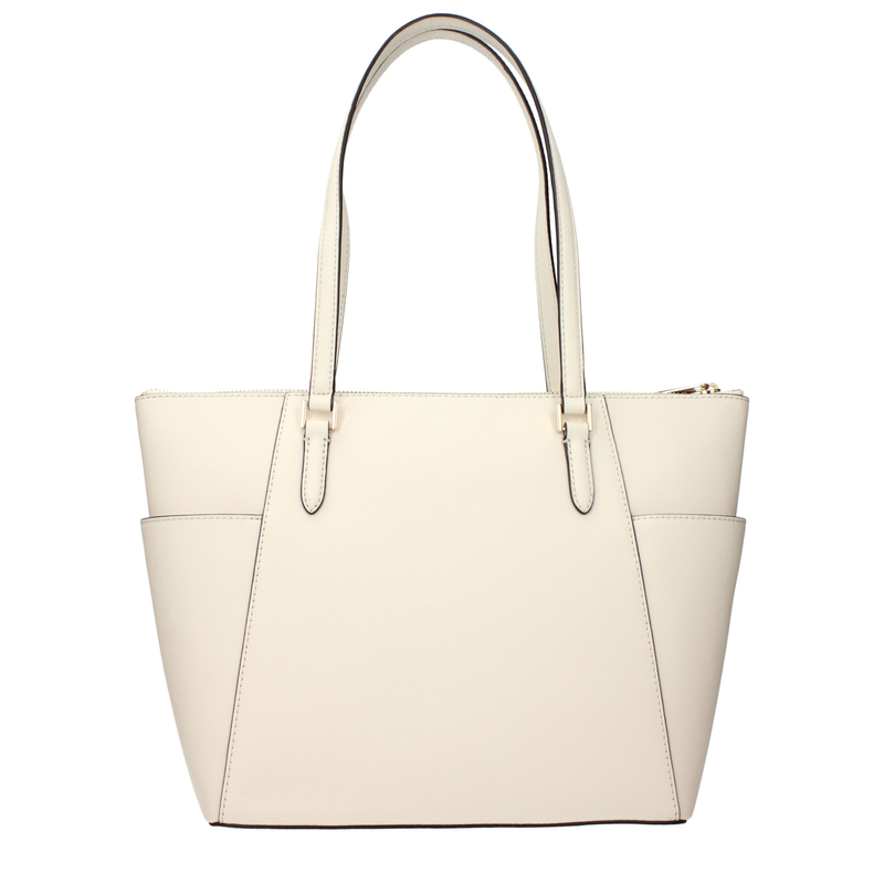 Beige leather shoulder bag-null