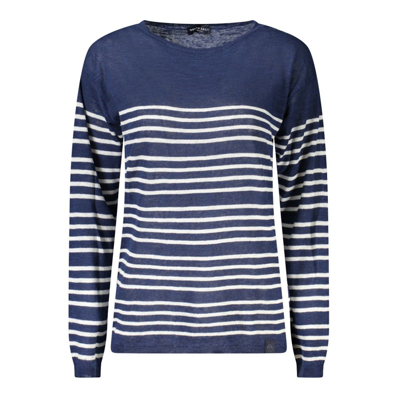 Blue linen women's sweater-null