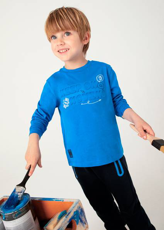 Μπλουζα μακρ/κη εντονο μπλε-null