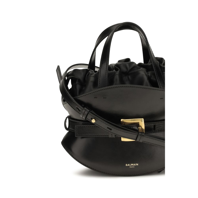 Black calf leather bos taurus shoulder bag-null