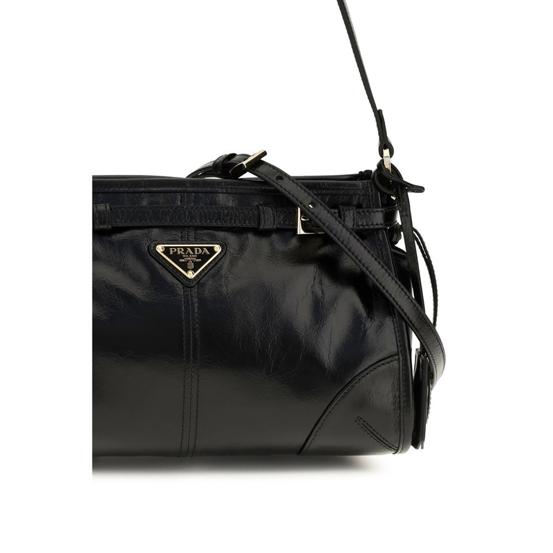 Black calf leather bos taurus handbag-null