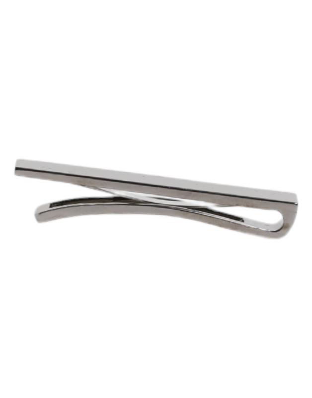 Black tone brass logo branded tie clip bar-null