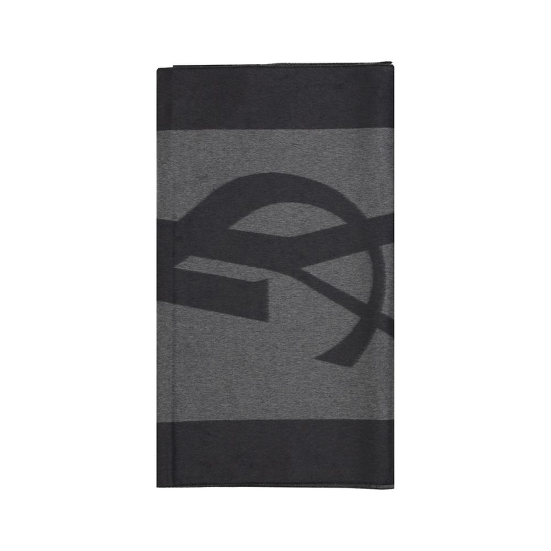 Gray silk scarf-null