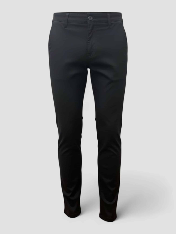 Slim fit chino trousers - black-null