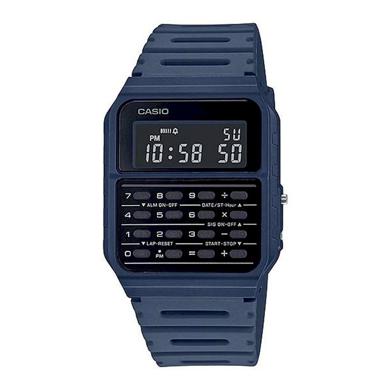 Blue resin digital watch-null