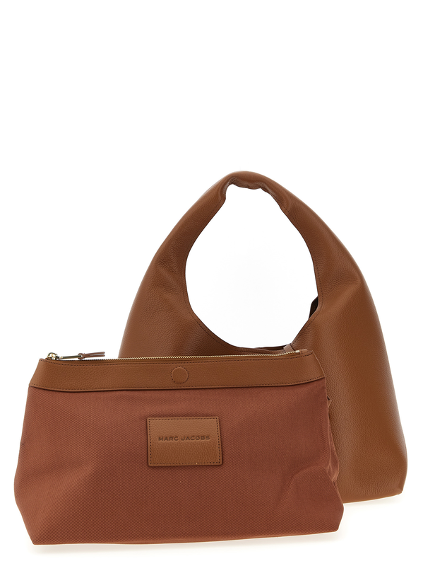 Brown cowhide shoulder bag-null