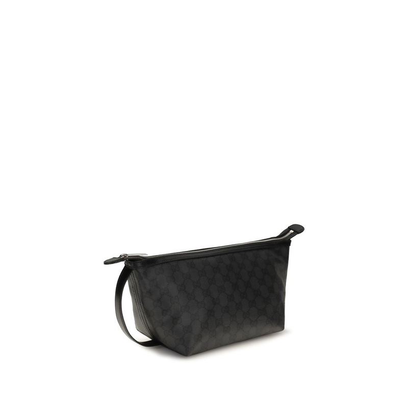 Black cotton clutch bag-null