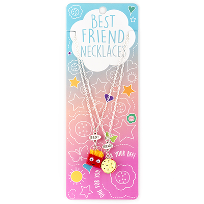 Best friend necklaces burger/fries 14482389, Silver, medium