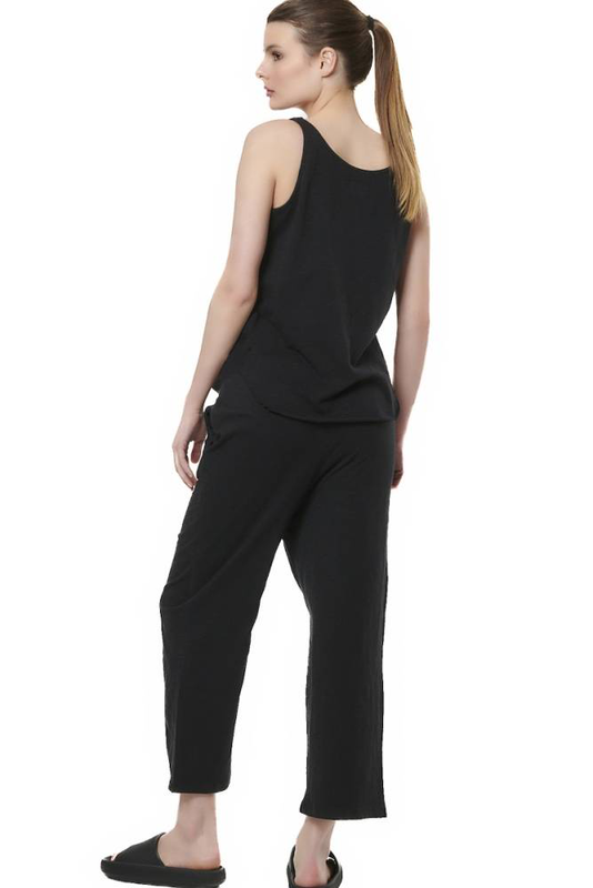 Women's natural dye slub beach crop pants-null