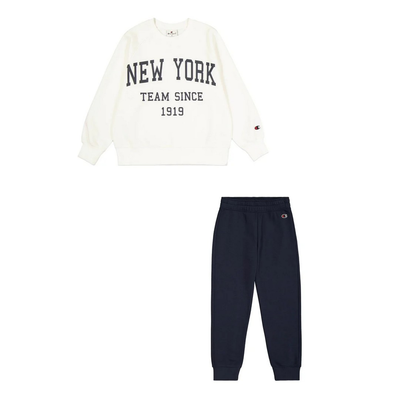 Champion girls sweatsuit tracksuit set white black 405044-ww003