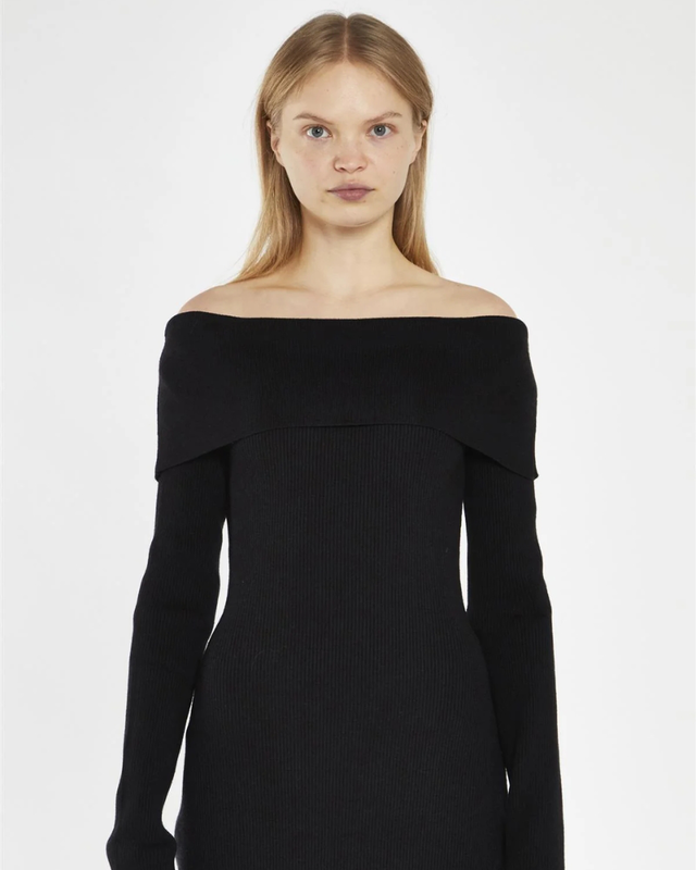 Glamorous bardot knitted midi dress an4888-null