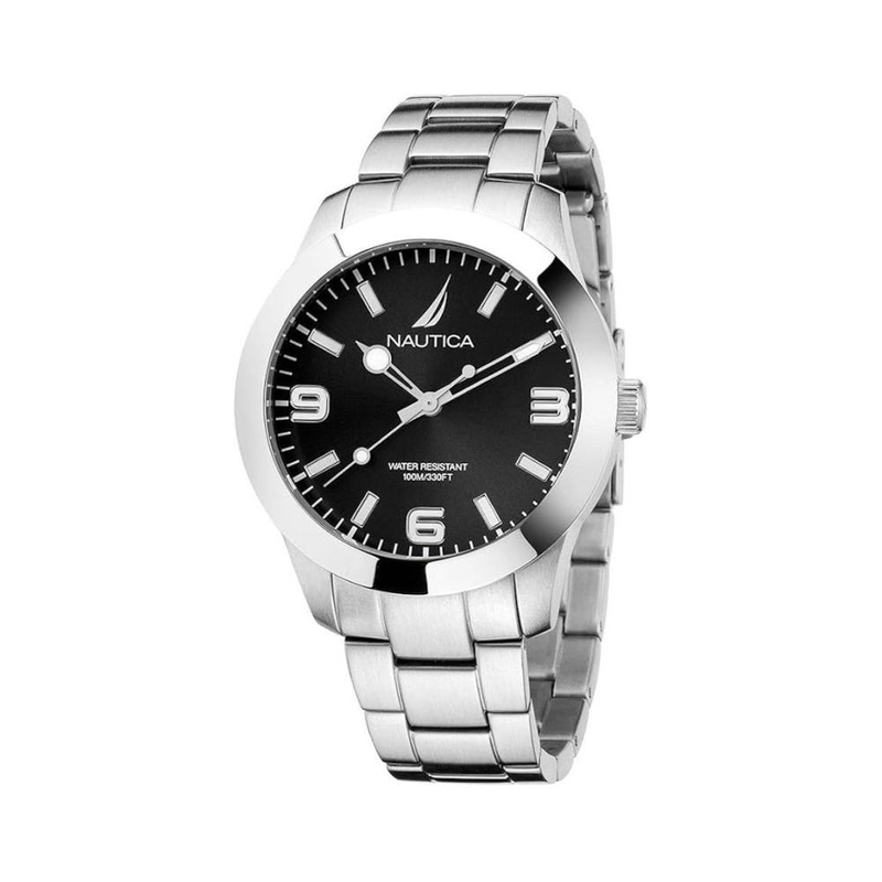 Gray stainless steel dress watch-null