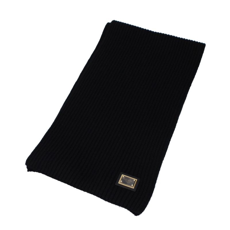 Black cashmere scarf-null
