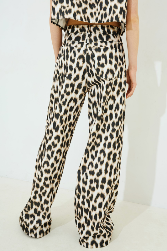 Product image: Clea leopard print denim trousers-null