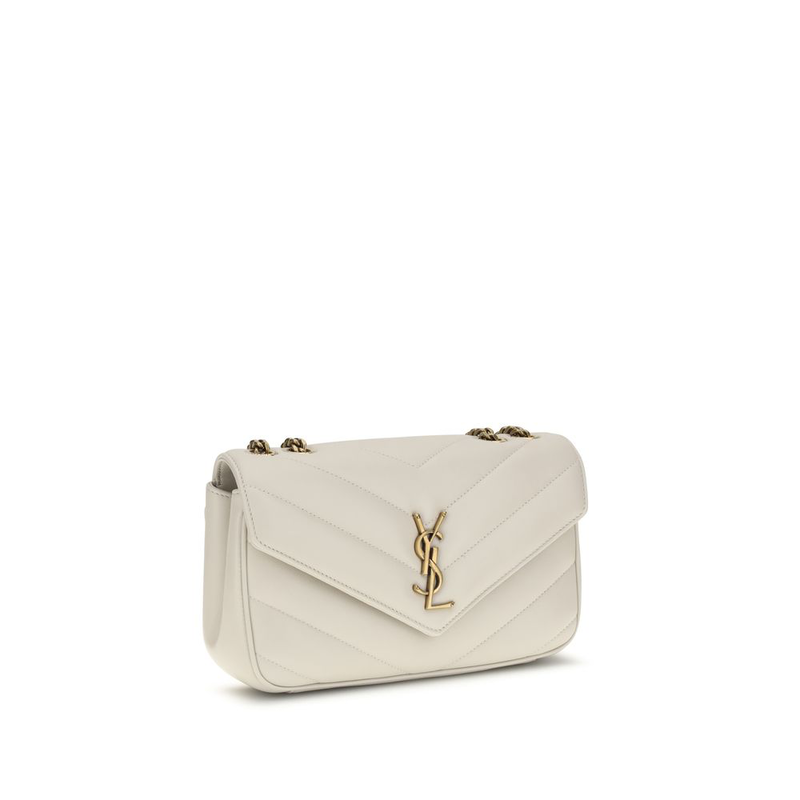 Beige lamb ovis aries aries shoulder bag-null