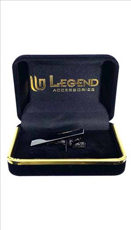 Polished-metal tie clip-null