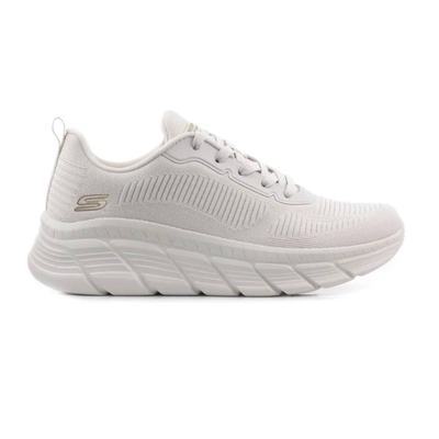 Bobs b flex hi - engineered knit fashion lace up sneaker, Off White, medium