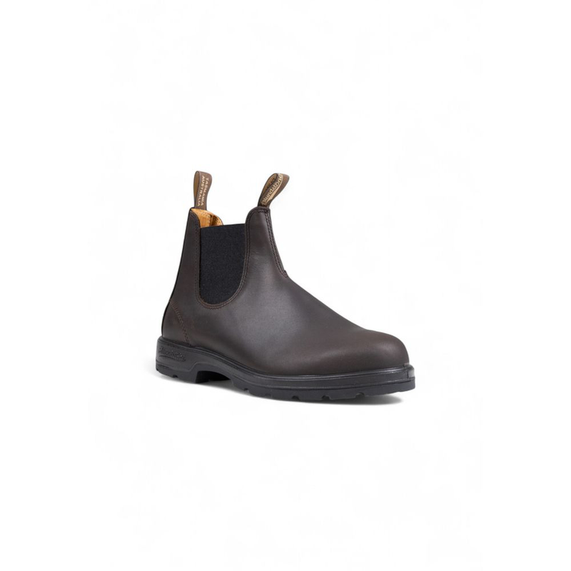Brown leather ankle boots-null