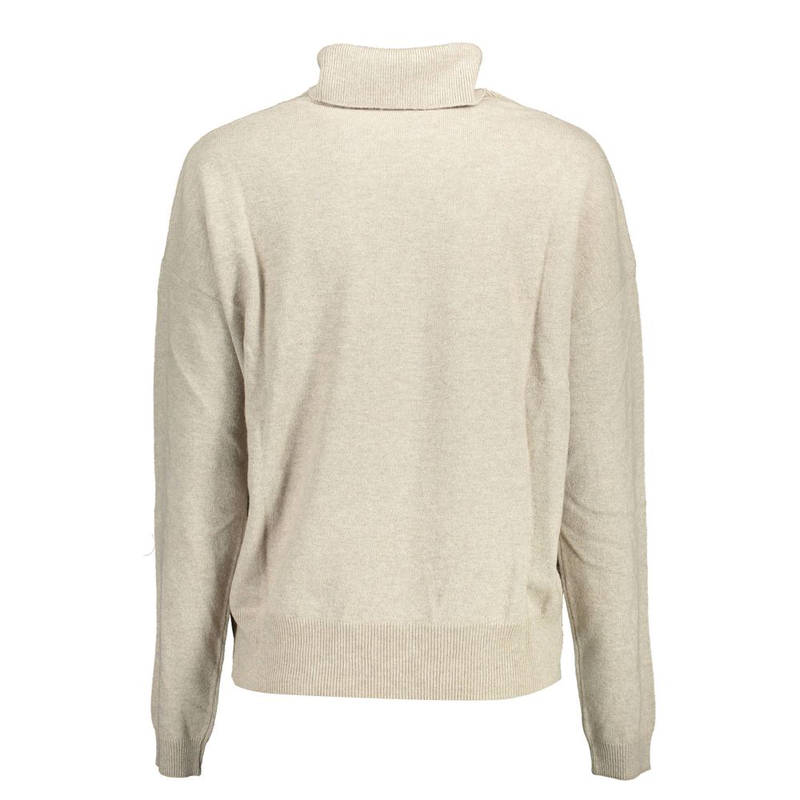 Beige fabric women's sweater-null