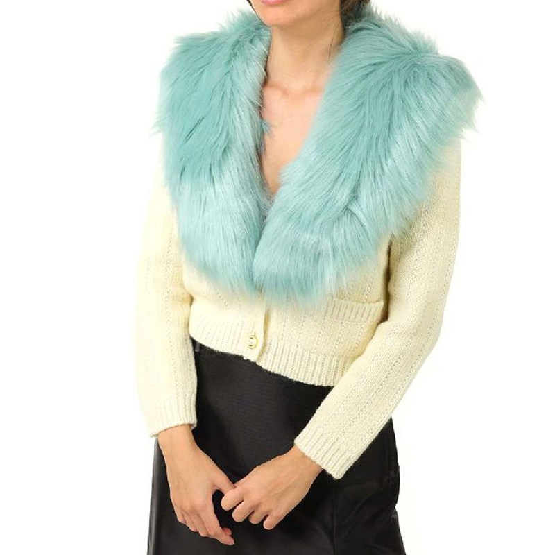 White wool cardigan-null