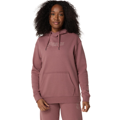 Asics womens logo oth hoodie, Bronze, medium