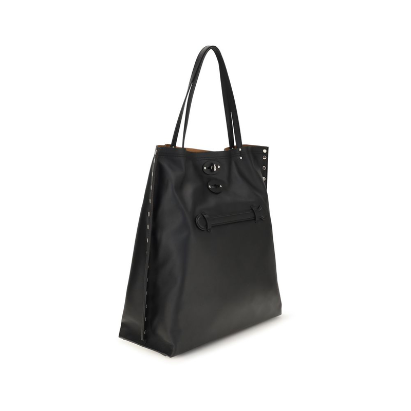 Black calf leather bos taurus shoulder bag-null