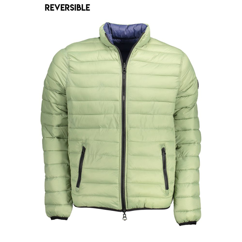 Green nylon men's jacket-null