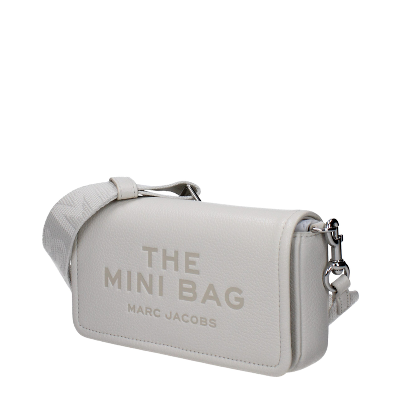 White leather crossbody bag-null