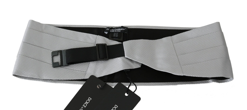 Gray men waist belt 100% silk cummerbund-null