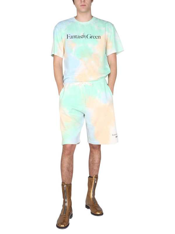Msgm tie dye pattern bermuda-null