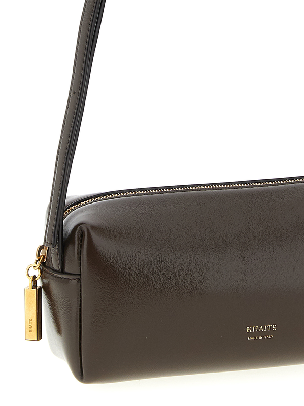 Brown calfskin crossbody bag-null