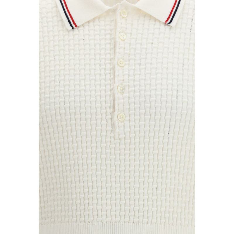White cotton polo shirt-null