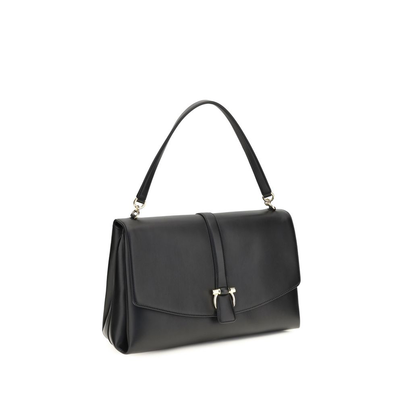 Black calf leather bos taurus shoulder bag-null