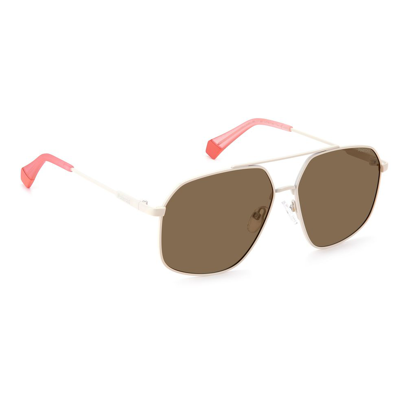 Beige stainless steel sunglasses-null