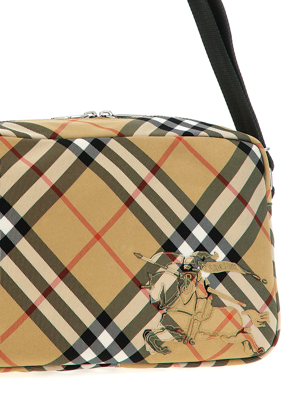 Beige polyester crossbody bag-null