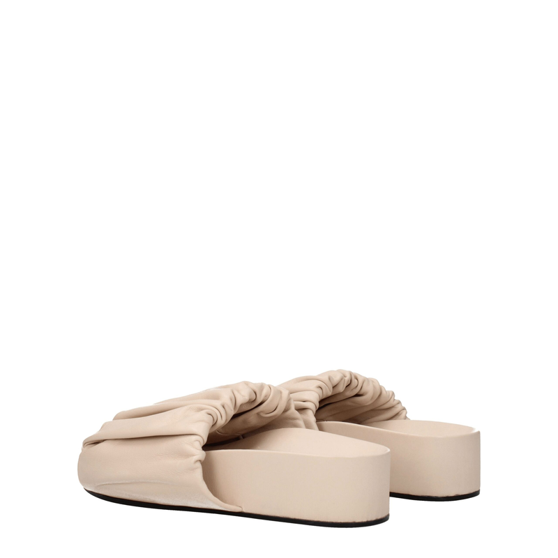 Pink leather slippers-null