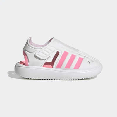 Adidas infant water sandal, White-pink, medium