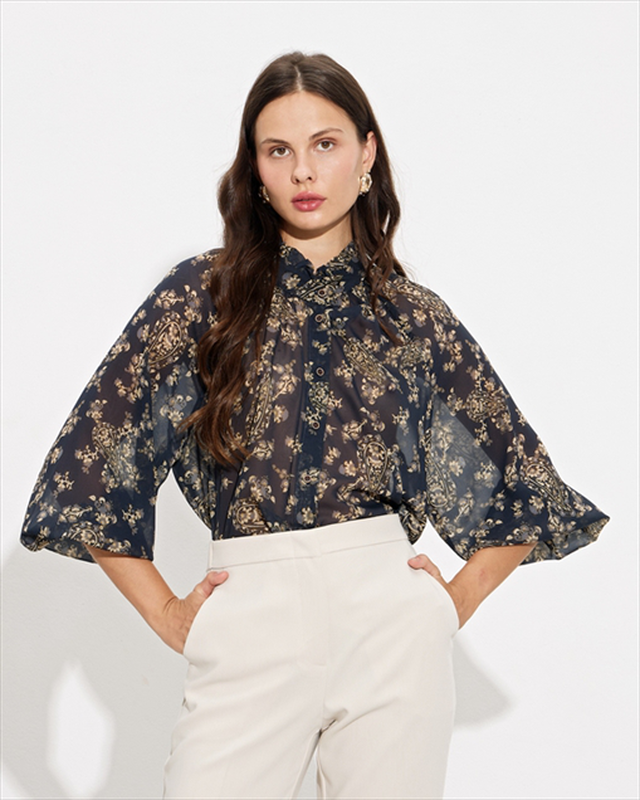 Shirt chiffon printed-null