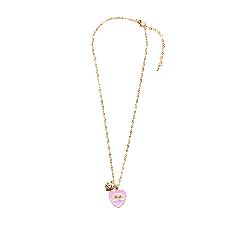 Great pretenders rainbow butterfly bff necklace image number null