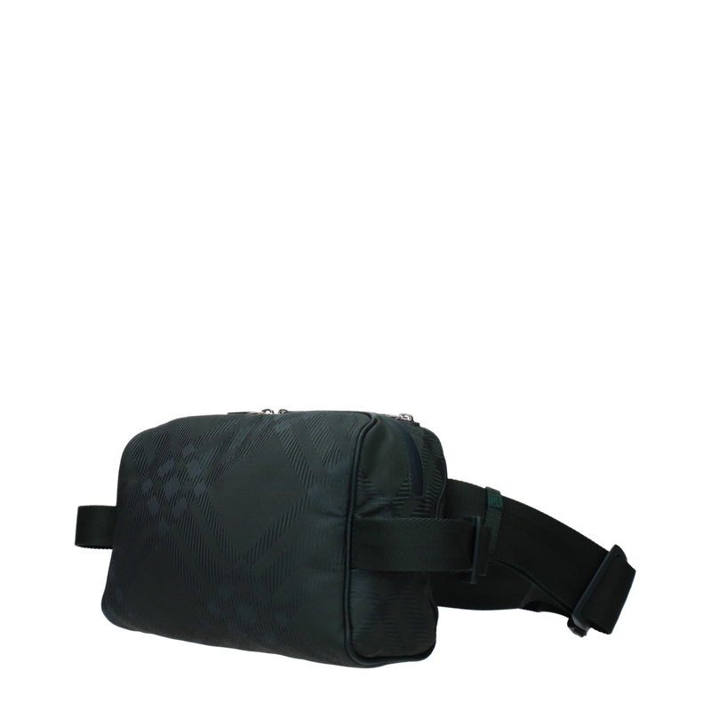Green nylon backpack-null