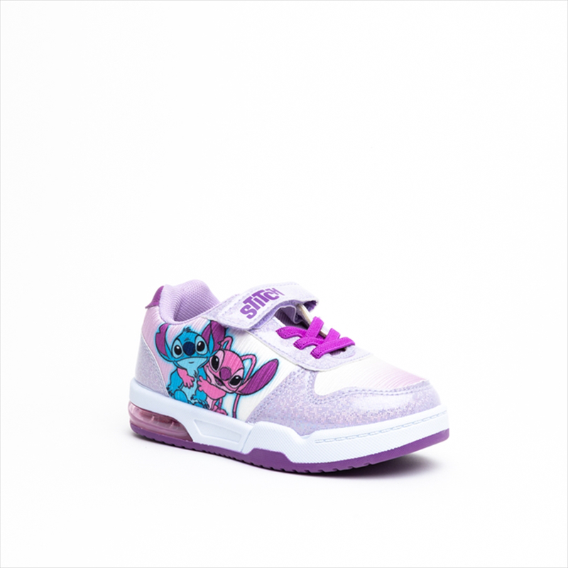 Stitch girls sneakers with velcro strap and laces-null
