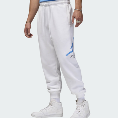 Mens essential fleece baseline pant, White, medium