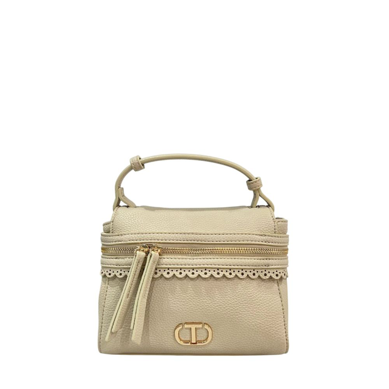 Beige pu women handbag-null