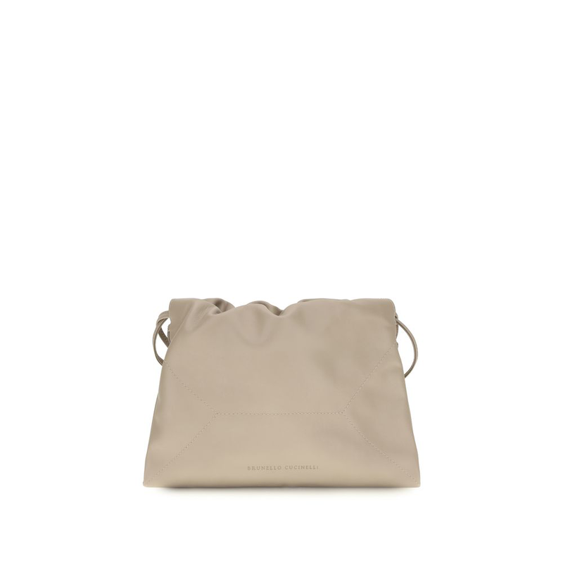 Beige calf leather bos taurus clutch bag-null